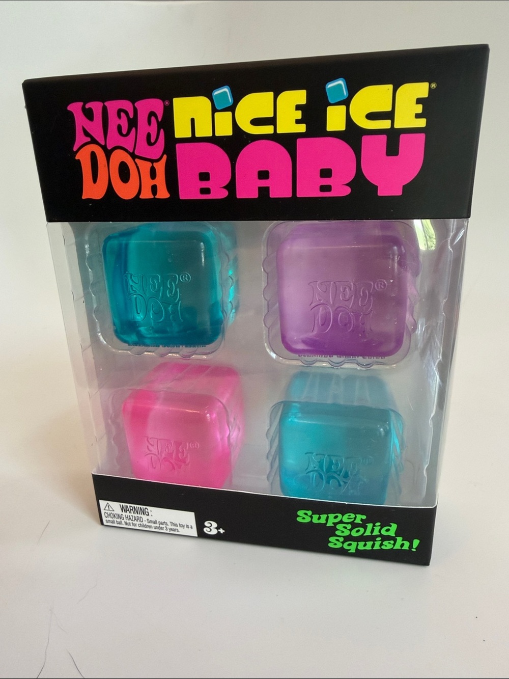 NeeDoh Nice Ice Baby Squishies - Blue, Purple, Pink 4 pack